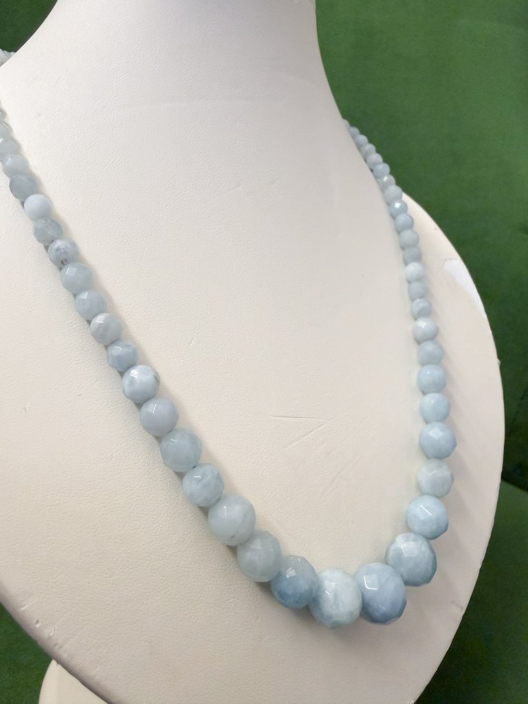 Vintage Jay King Dtr 925 Aquamarine Necklace Sterling Silver